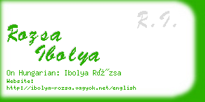 rozsa ibolya business card